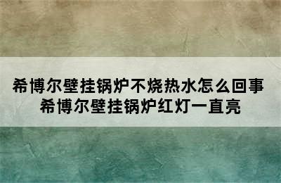 希博尔壁挂锅炉不烧热水怎么回事 希博尔壁挂锅炉红灯一直亮